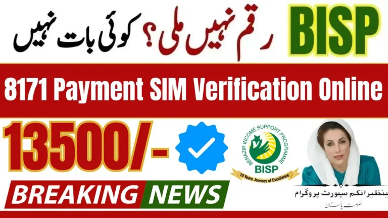8171 Payment SIM Verification Online